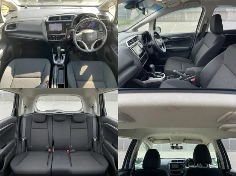 Rear view of a white Honda Fit 2017, a practical hatchback with 173,000 km, fresh import, offered by Car Collection pty ltd in Musina.