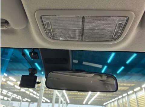 Rear cargo area of a silver 2019 Honda Fit Hybrid, a hatchback with practical space, offered by Car Collection pty ltd.
